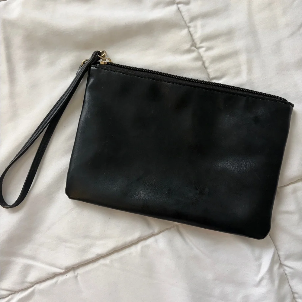 Victoria's Secret Black and Red Sequin Cosmetic Bag